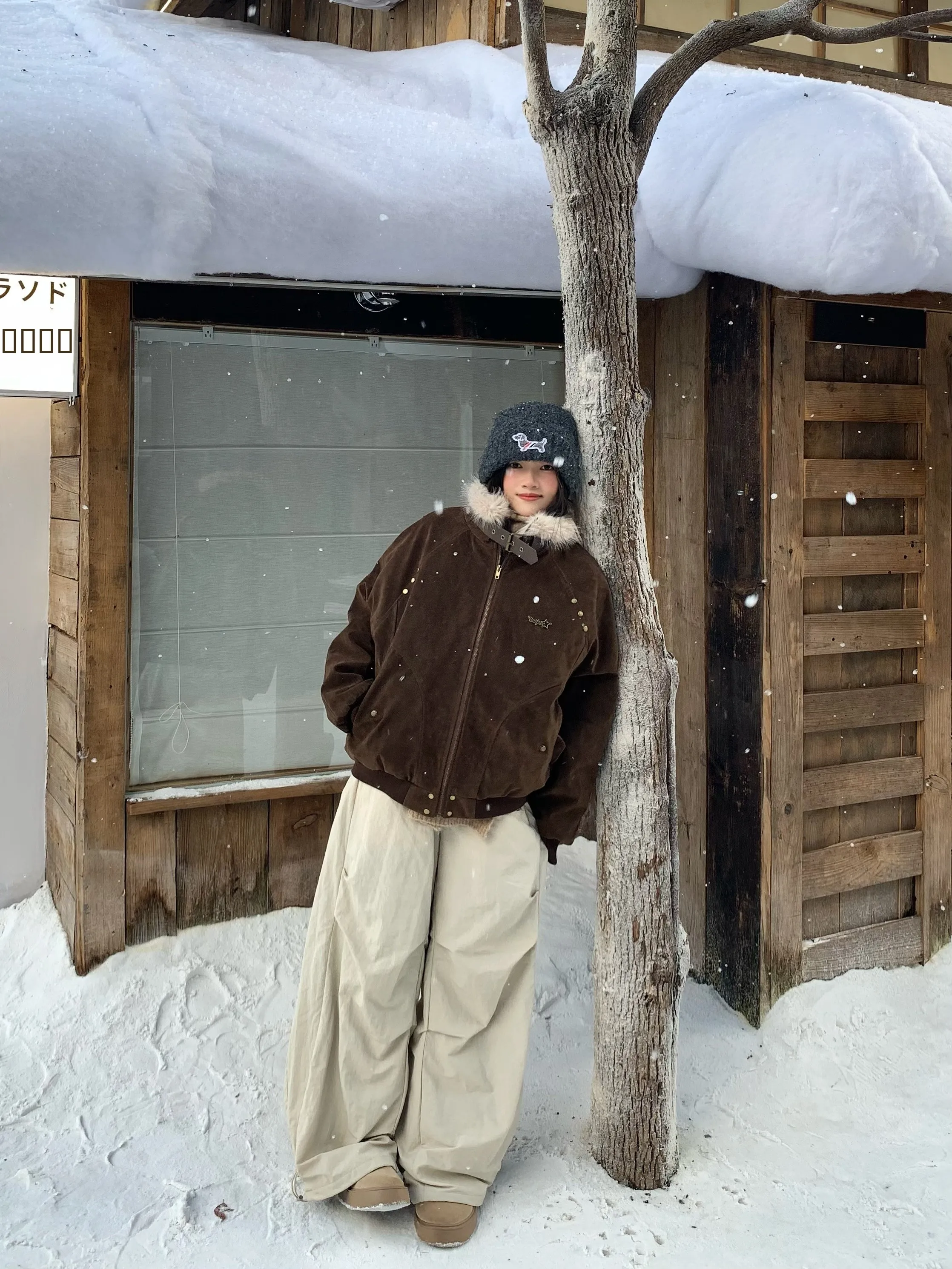 

Ретро-куртка в американском стиле из утолщенного хлопка с меховым воротником, свободного кроя, повседневная, теплая зимняя куртка для молодежи в Китае