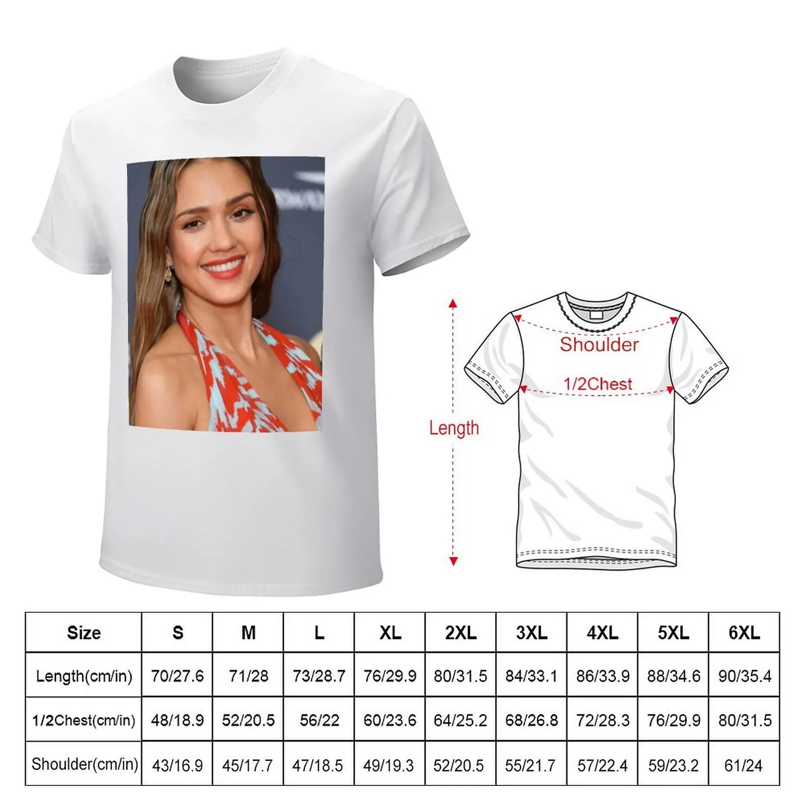 jessica alba pretty T-Shirt vintage summer clothes oversizeds workout shirts for men