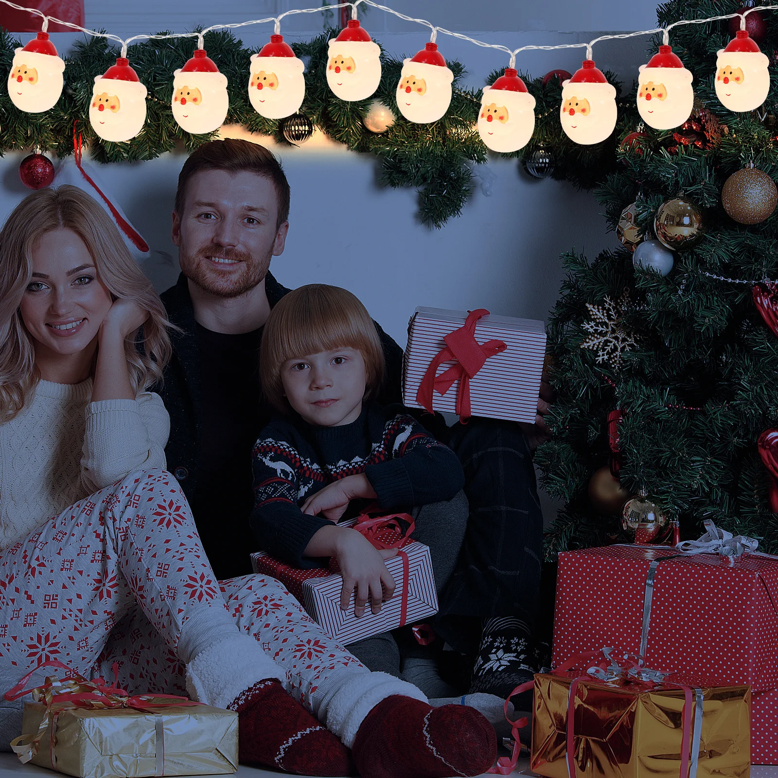 

Christmas Santa Claus String Lights 1.5m 10leds Powered Indoor Fairy Lights Christmas Decoration String Light