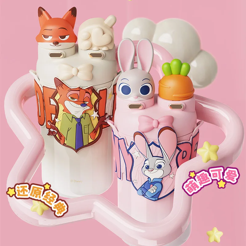 

Aikosi's new Crazy Animal City dual drink thermos cup with 316 stainless steel inner liner and Judnick straw cup