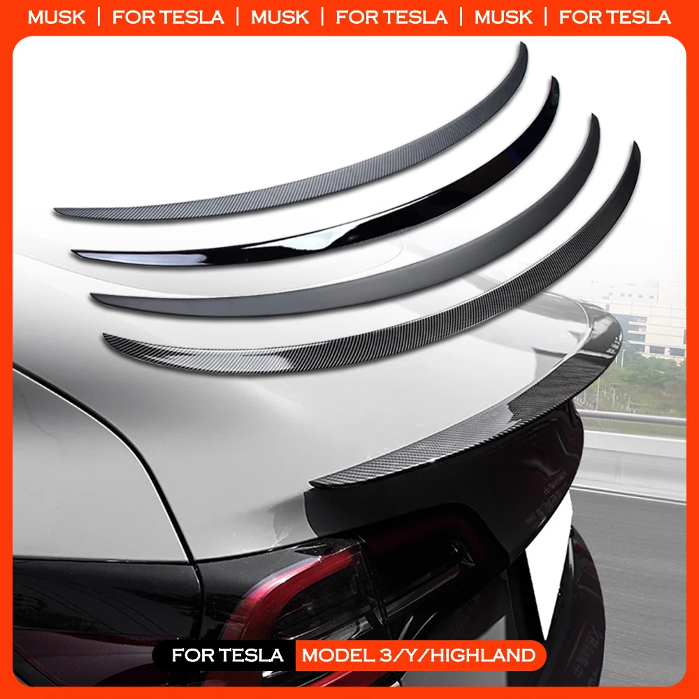 For Tesla Spoiler Model 3 Highland 2024 ABS Rear Trunk Wings For Tesla Model 3 Y 2017-2024 Accessories High-performance Tail Lip