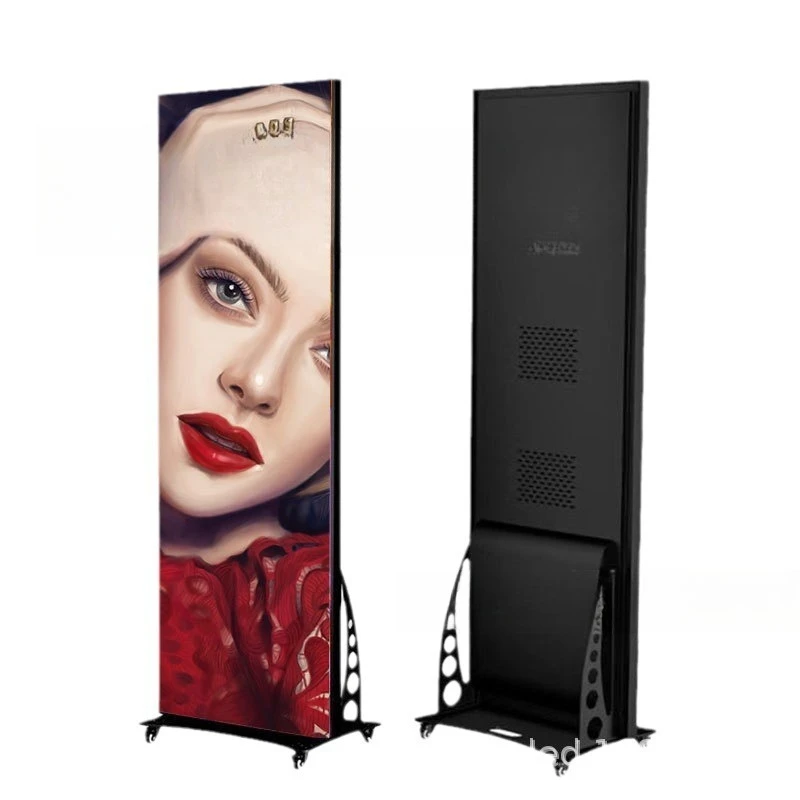 

LED poster screen floor-to-ceiling vertical advertising machine seamless splicing shopping mall movable led advertising