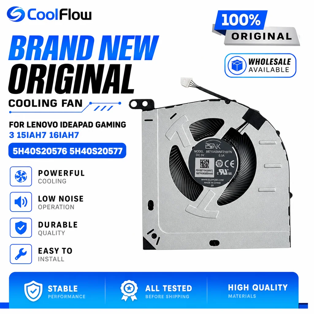 Brand New Original Cooling Fan for Lenovo IdeaPad Gaming 3 15IAH7 16IAH7 5H40S20576 5H40S20577