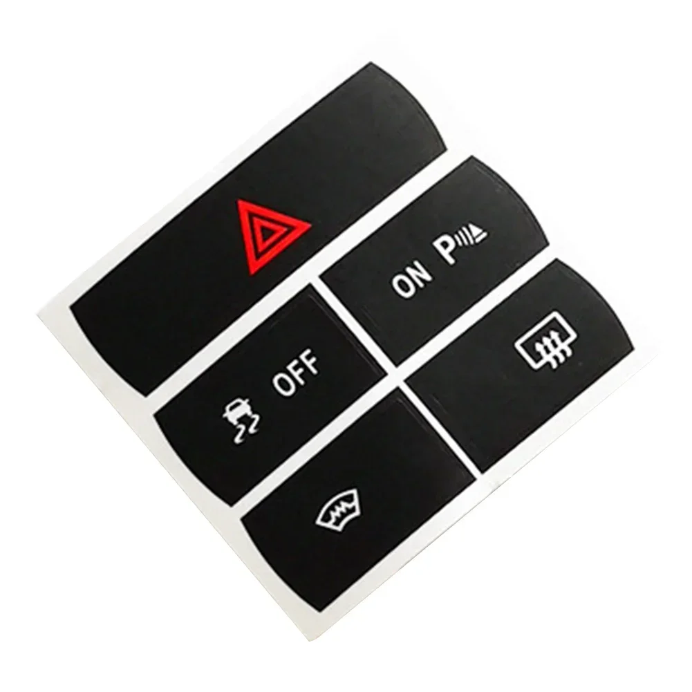 For Ford Car Button Repair Decal Sticker High Grade Vinyl For Ford For S-Max Repair The Hazard Button Defroster And Button