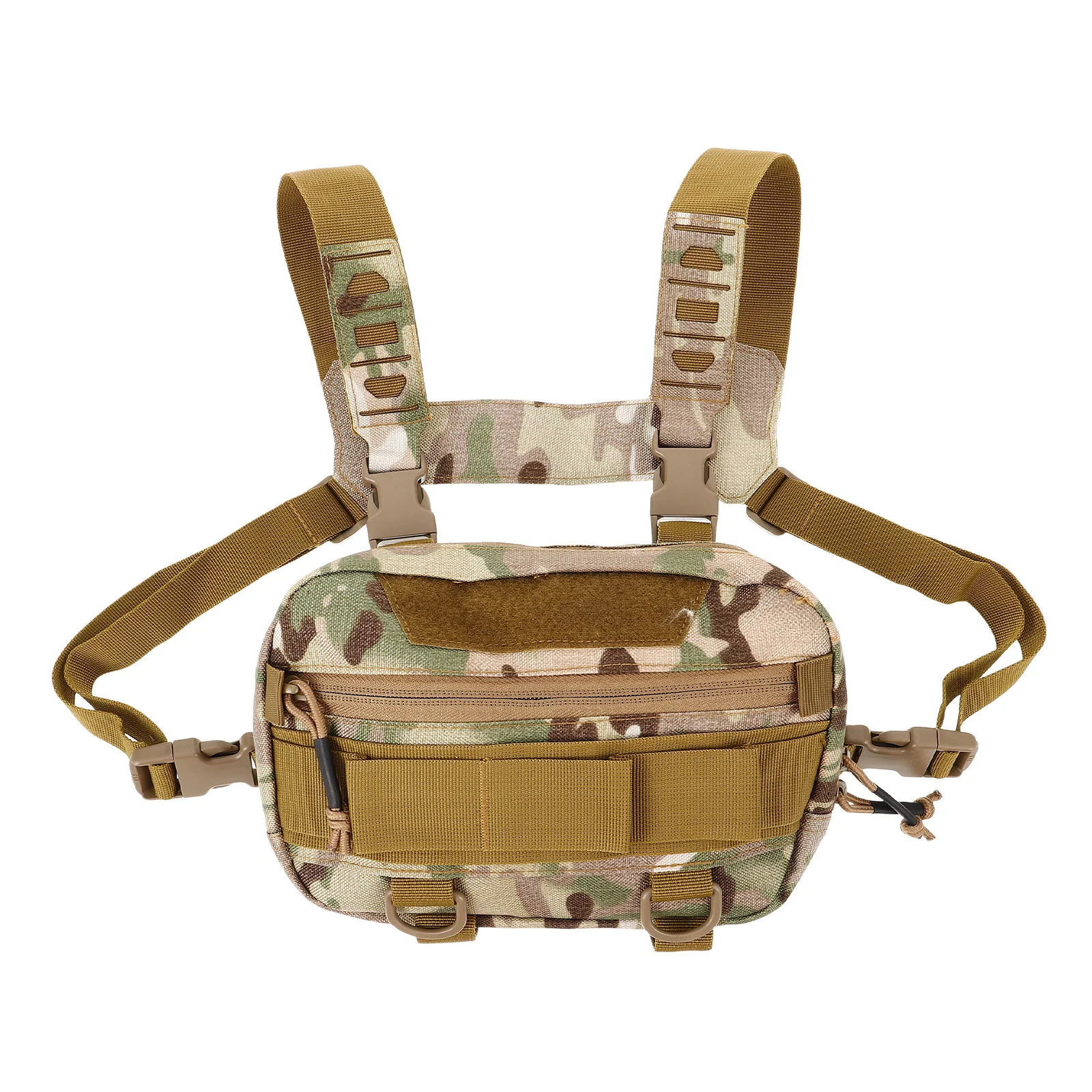 

Multi-Functional Outdoor Chest Bag Oxford Fabric Adjustable Strap Ample Pockets For Hiking Running Travel Lightweight Chest