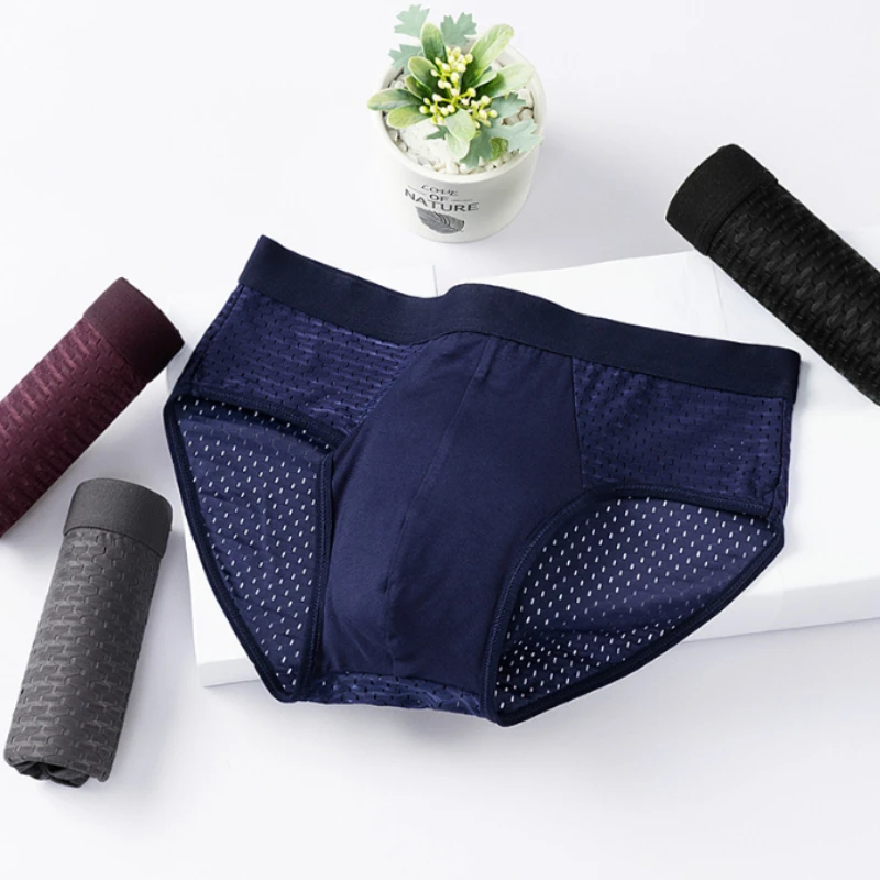 

Men's Ice Silk Boxer Briefs - Bamboo Carbon Anti-Bacterial Breathable Underwear Comfort