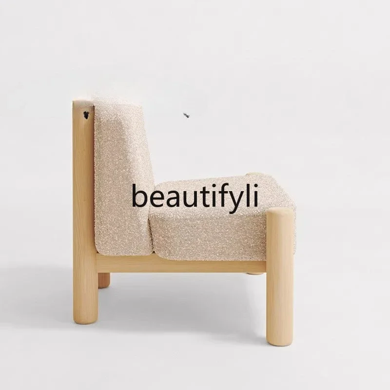 Simple modern designer solid wood sofa chair, surprised by the dead wind retro homestay hotel leisure chair sales office  chair