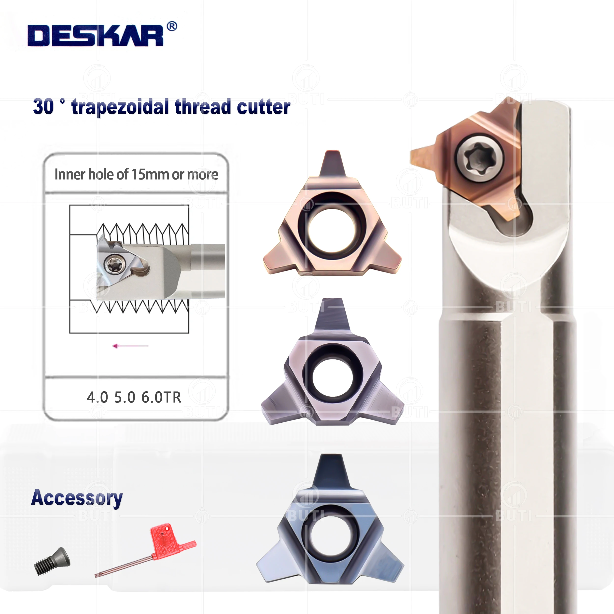 

11UID 16UID 22UID 27UID CNC Thread Blade CUNR/HUNR/SUNR0010K11U 30 Degree U Shaped Trapezoidal Internal Thread Tool Cutter Bar