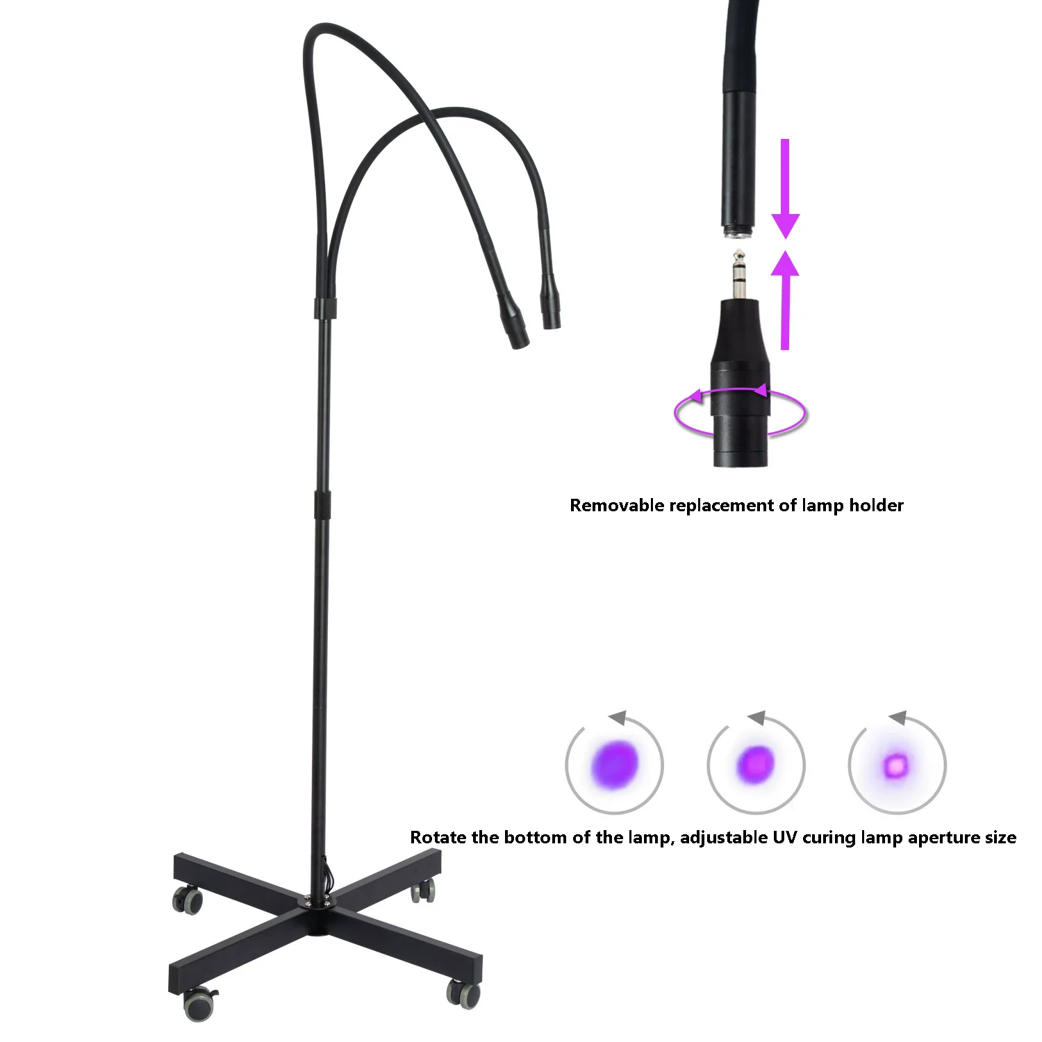 double-headed 5W 10W Lash UV Curing Lamp  False Eyelash Extension extend Nail Dryer Grafting Glue Fast Curing Ligh