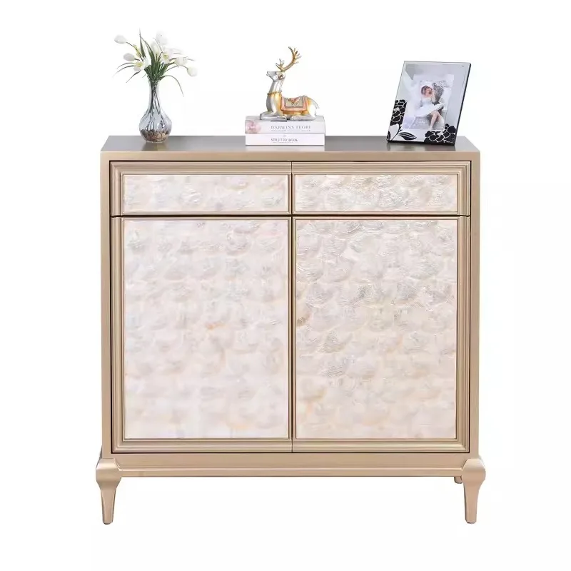 American light luxury shoe cabinet, high-end shell mystery cabinet, solid wood storage cabinet opposite the door to the , locker