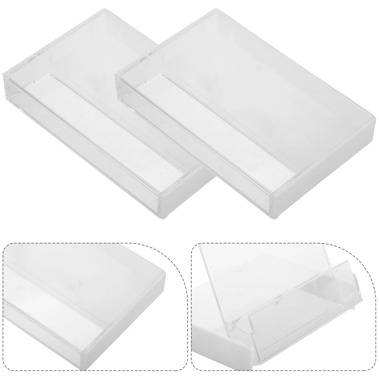 

10Pcs Clear Plastic Cassette Tape Storage Box Vintage Style Protector Organizer for Travel Audio Cassette Tape Protector