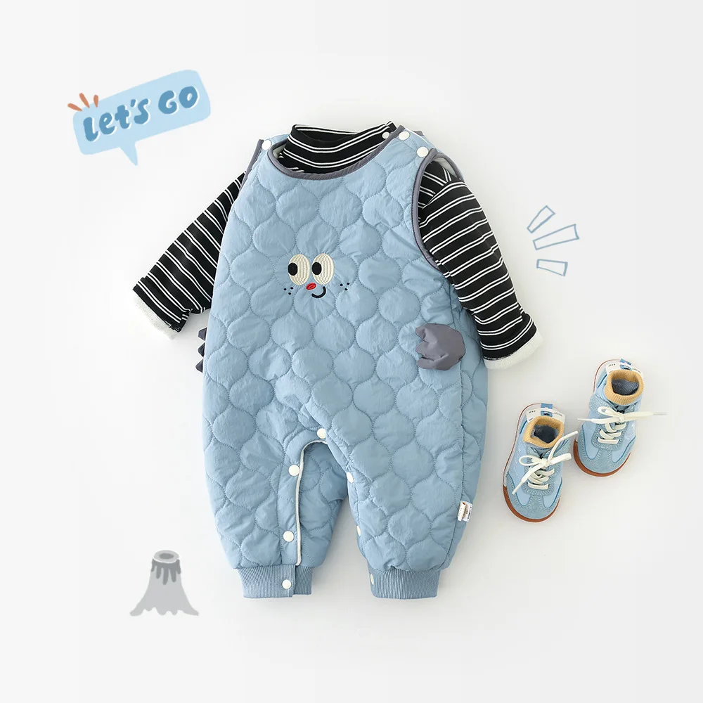 

MILANCEL новые зимние детские комбинезоны для детей от 6 месяцев до 3 лет, утепленный комбинезон без рукавов с героями мультфильмов для девочек, свободный корейский вариант, цельный комбинезон для младенцев