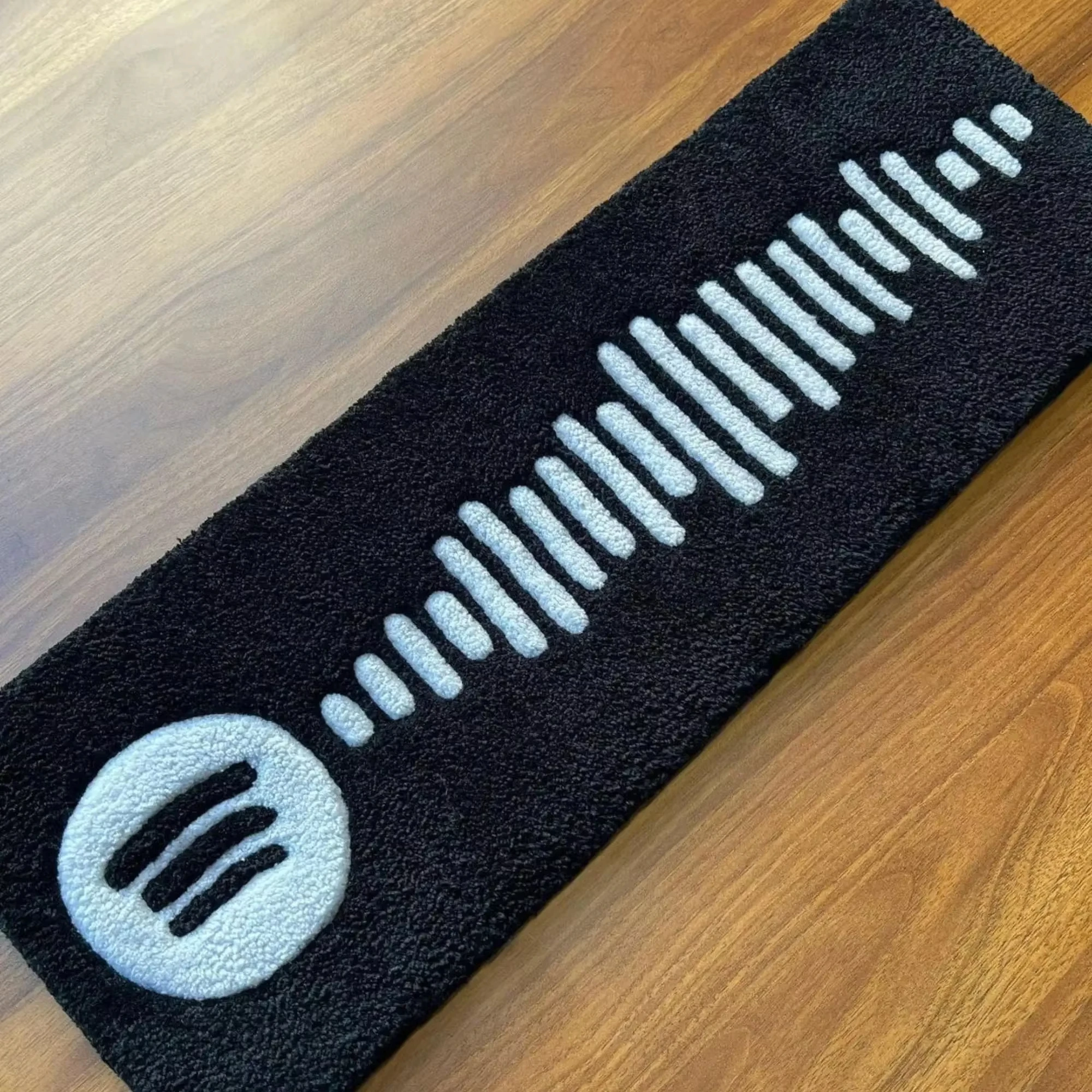 

Spotify Music Codes Carpet Rug Digital Printing Technology Simple Housewarming Gift Handmade Non-Slip Decorative Carpet