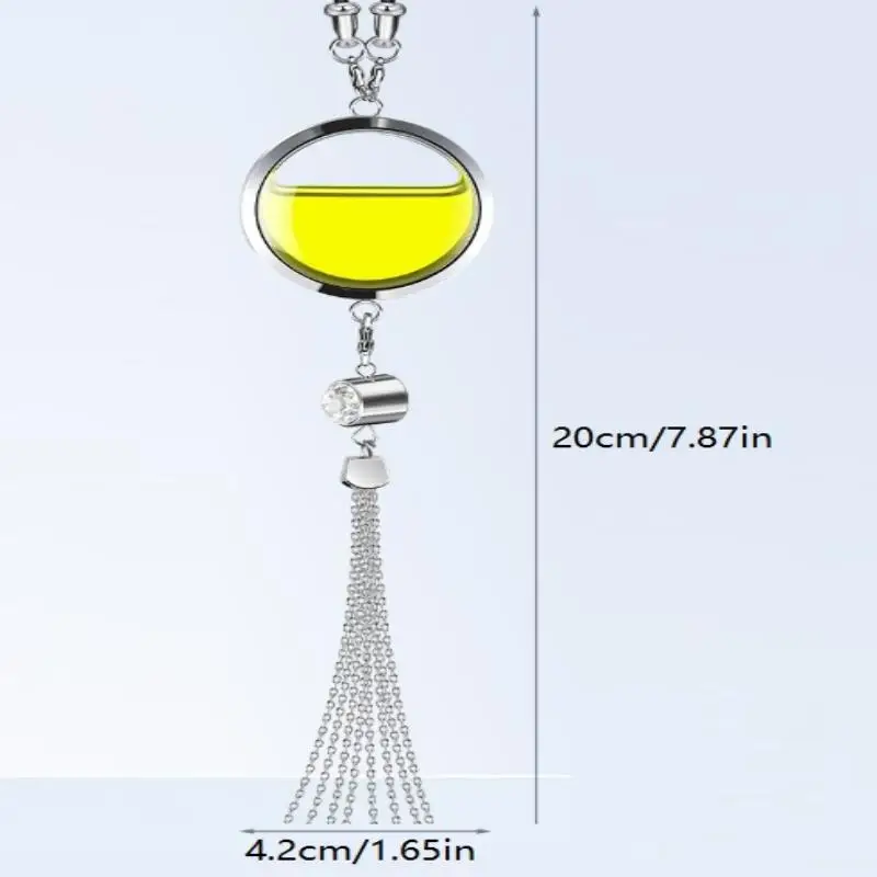 Metal Car Hanging Fragrance Pendant Empty Refillable Diffuser Bottle Also Fits Closet Small Space Deodorant Accessory