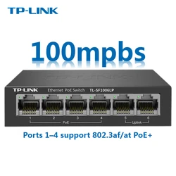 TP-Link TL-SF1006LP 6 Port Fast Ethernet 10/100Mbps PoE Switch 4 PoE+ Ports @41W Plug & Play Sturdy Metal Network Switch