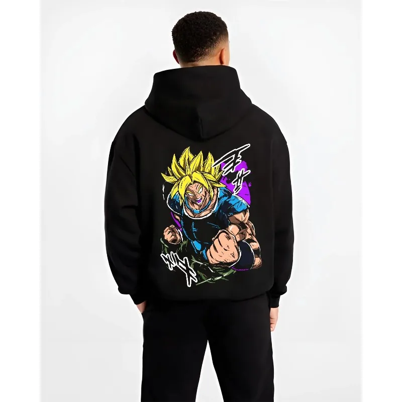 

Осенне-зимние мужские толстовки с капюшоном в японском стиле аниме Dragon Ball Broly с принтом Y2K, мужская спортивная одежда большого размера из 100% хлопка