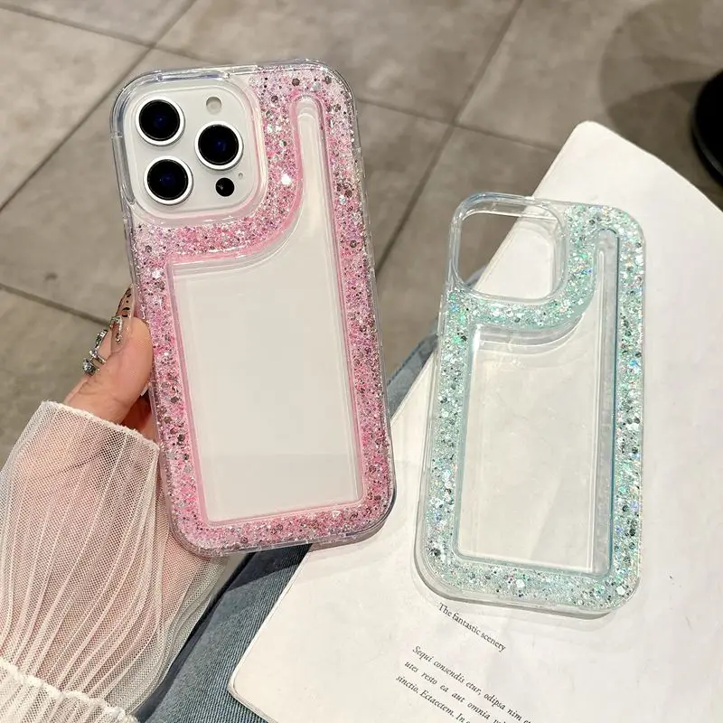 Funda de teléfono con purpurina de cristal ostentoso para TECNO Spark GO 1 2023 2024 2025 20 20C 30C Pop 9 8 7 5 Infinix Hot 50i 40i Smart 9 8