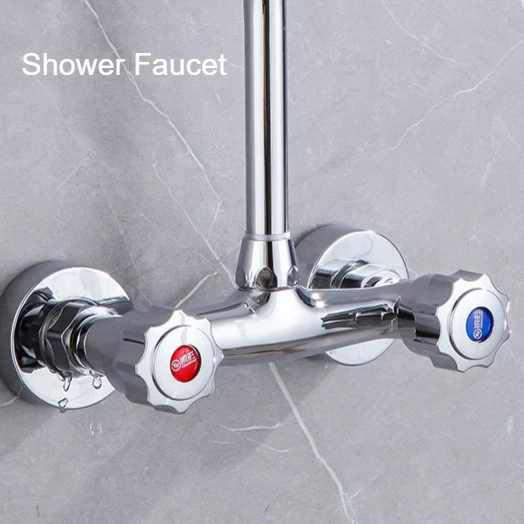 

Смеситель для душевой комнаты, бытовой душевой набор с двойным управлением, смеситель для горячей и холодной воды, аксессуары для смесителя для душа в ванной комнате