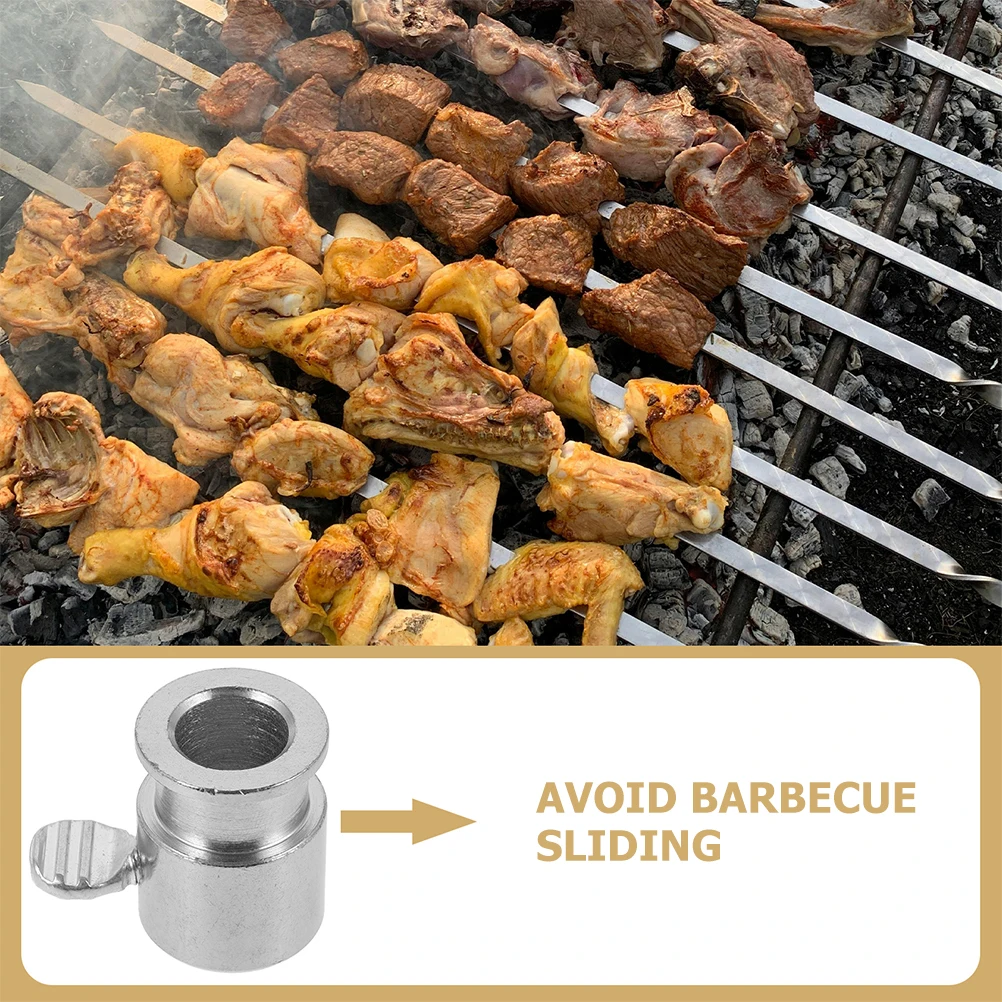 

2 Pcs Spatula Tongs for Grilling Barbecue Accessories Outdoor Silver Iron Plated with Chromium