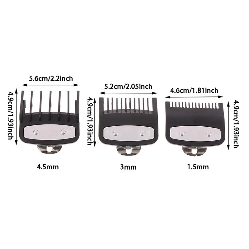 3 Pcs Hair Clipper Guards Guide Combs Set