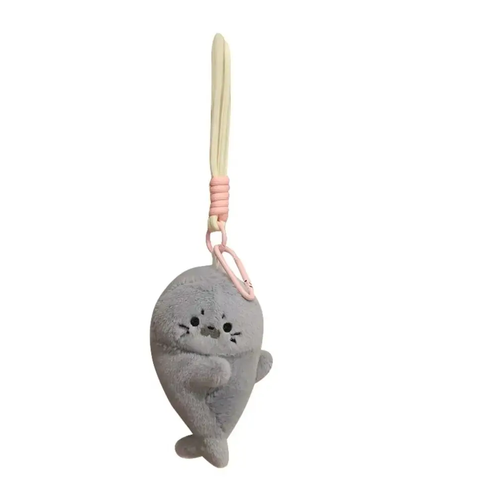 Cute Style Magnetic Couple Seal Keyring Cartoon Fluffy Seals 14CM Creative Shape Seal Pendant Birthday Gift