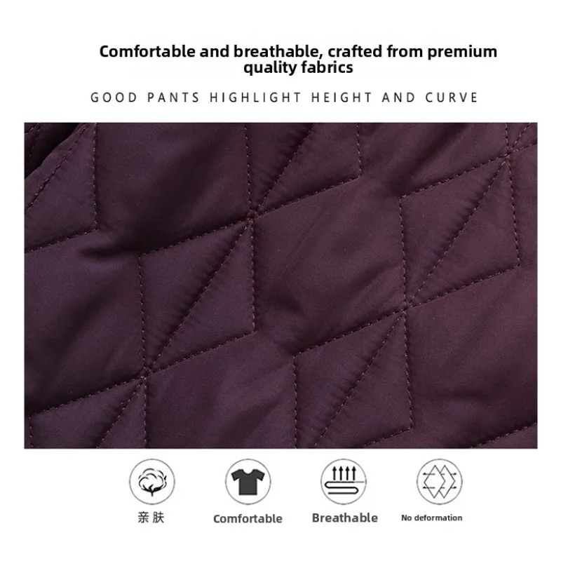 Pantaloni caldi invernali Donne anziane Foderati in pile termico Pantaloni in cotone a vita alta Nonna Abbigliamento per la stagione fredda Mamma Anti freddo