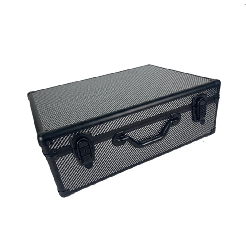 Carbon Fiber Tool Box Aluminum Tool Case Suitcase Equipment Hard Carry Bag Instrument Hard Case Portable Toolbox Easy Install B