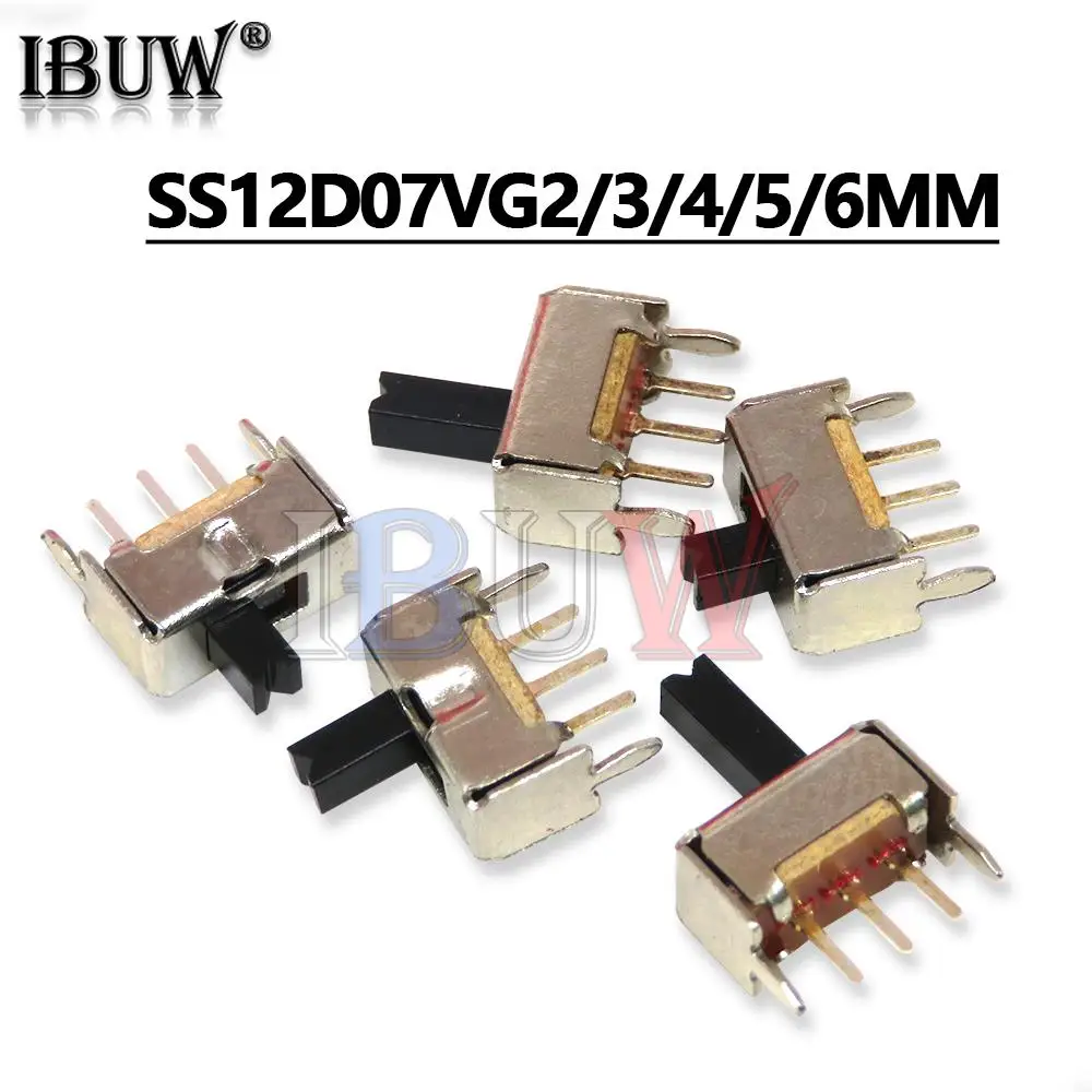 20PCS SK12D07VG2 SK12D07VG3 SK12D07VG4 SK12D07VG5 SK12D07VG6 toggle switch 1P2T SS12D07VG3 SS12D07VG4 SS12D07VG5 SS12D07VG6