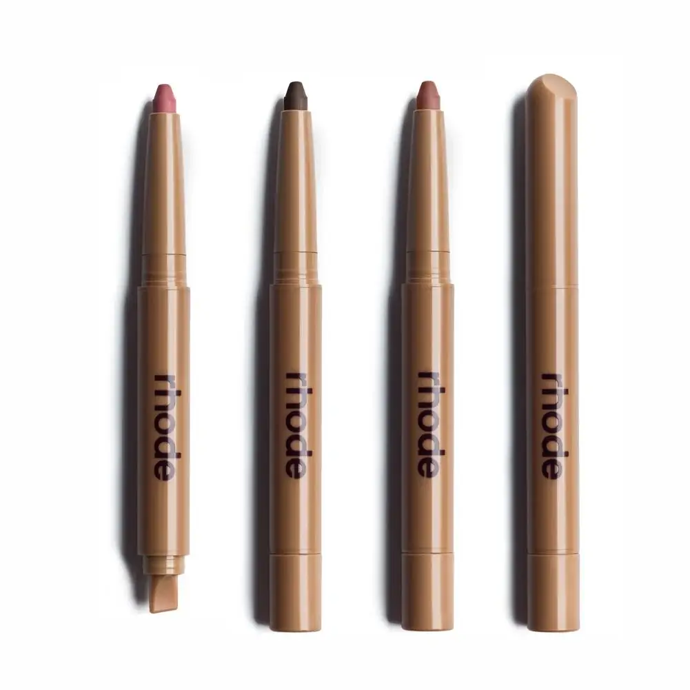 Penna per rossetto nudo opaco arrotolato Matita per labbra a lunga durata Matita per labbra impermeabile Contorno Set per trucco labbra rosso sexy per le donne