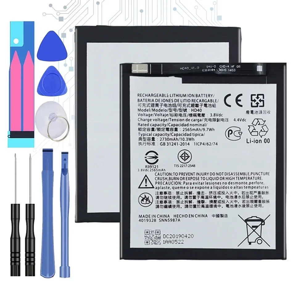 Battery HD40 2565Mah For Motorola Moto Z Force 2nd gen Z2 Force XT1789-1 Bateria