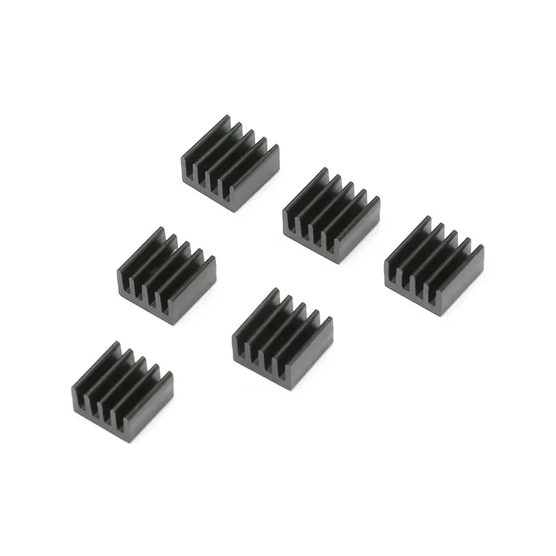 5pcs 8.8*8.8*5mm Small Tiny Silver Black Heatsink Aluminum Heat Sink Radiator Cooler For PCB IC Chip Module