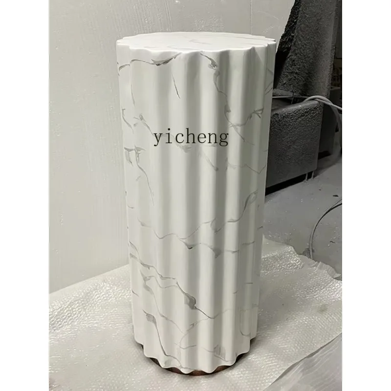 BJ-22  Display Table Base, Decorative Cylindrical Table Ornament Next To The TV Cabinet In The Living Room Entrance