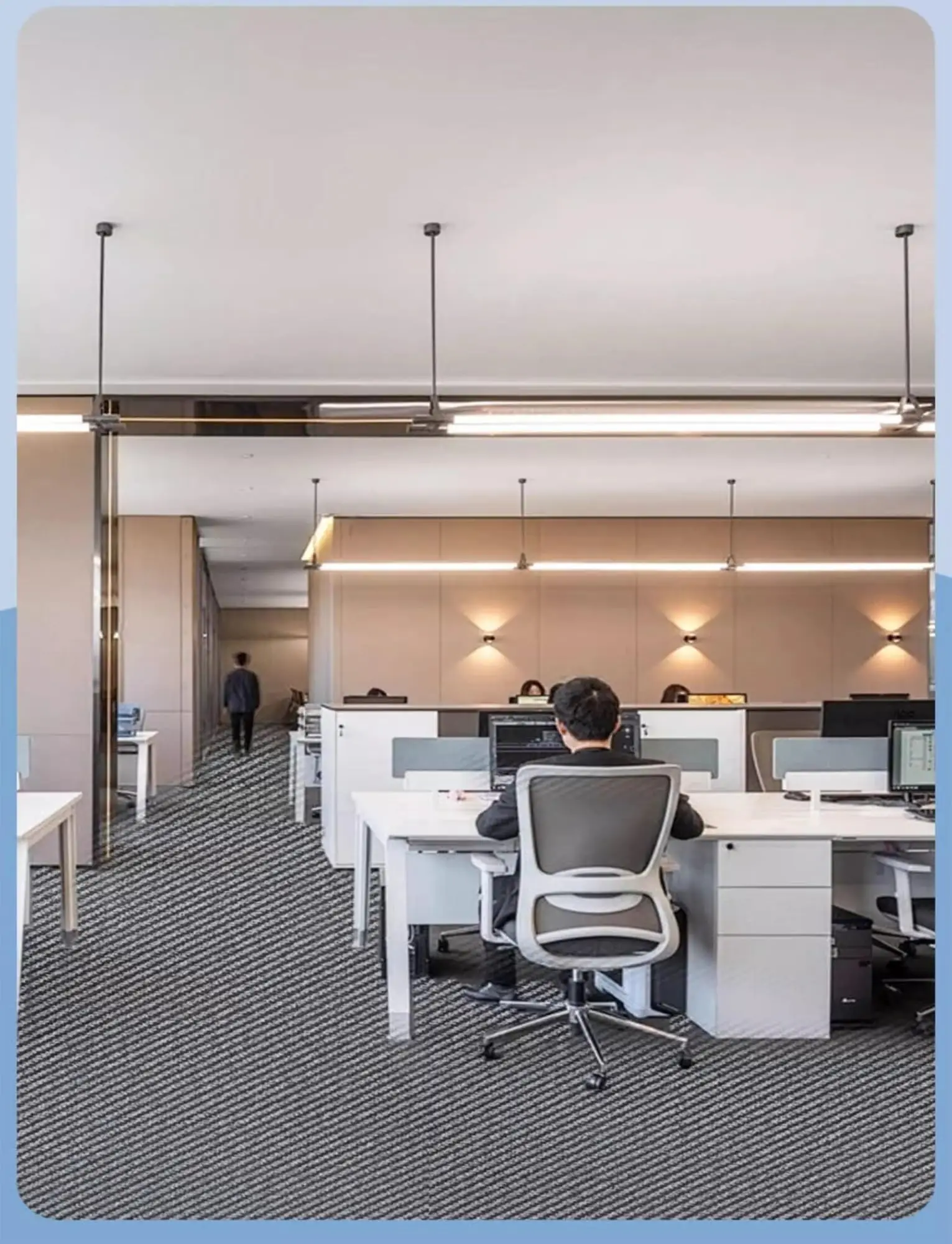 Thickened and Heavy-Duty Large-Area Carpet, Non-Slip and Trimmable, for Commercial Offices, Full Bedroom Coverage