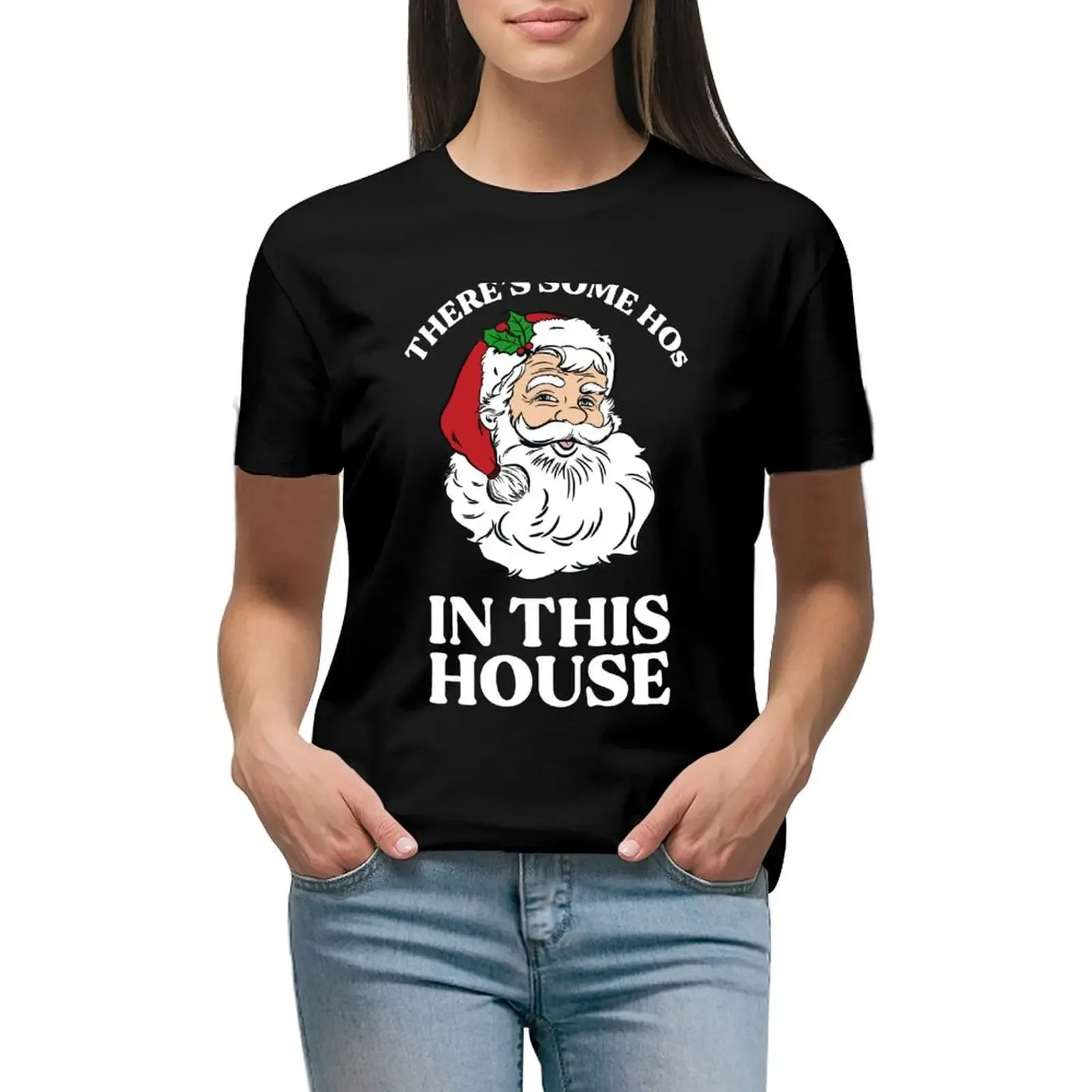 There's Some Hos In this House T-Shirt quick-drying tops plus sizes new edition cotton t shirts Women