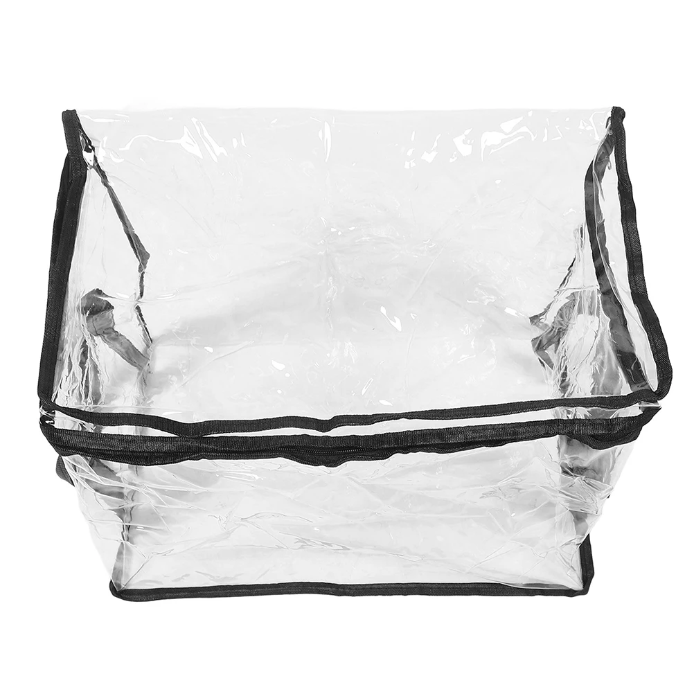 

Clear Book Storage Box Transparent Pvc Organizer Home Classroom Secure Lid Easy Access Bedroom Office Storage