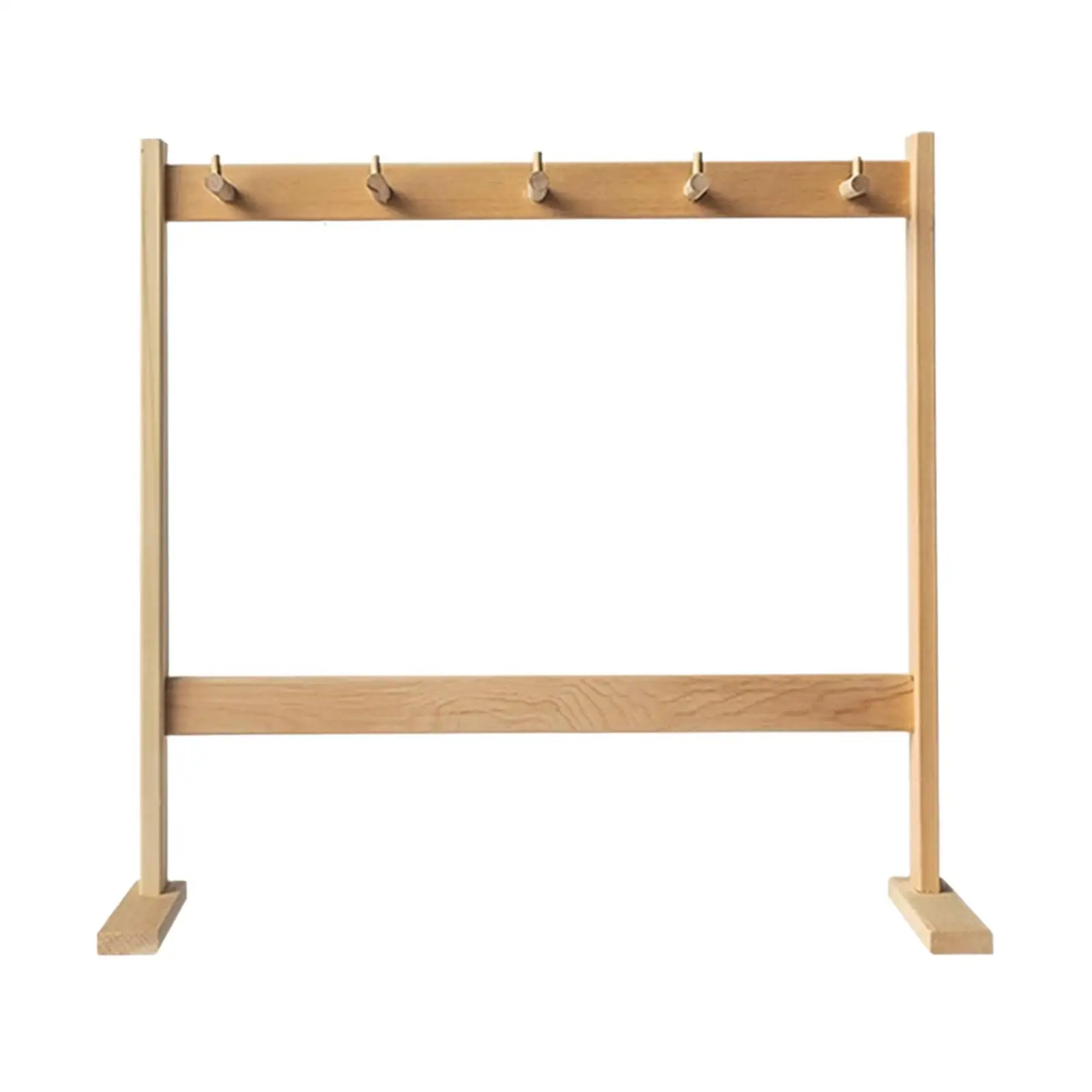 

Wind Chime Stand Showcase Wooden Exhibit with Flat Base Multipurpose Pendant Keychain Desktop Holder Ornament Display Stand