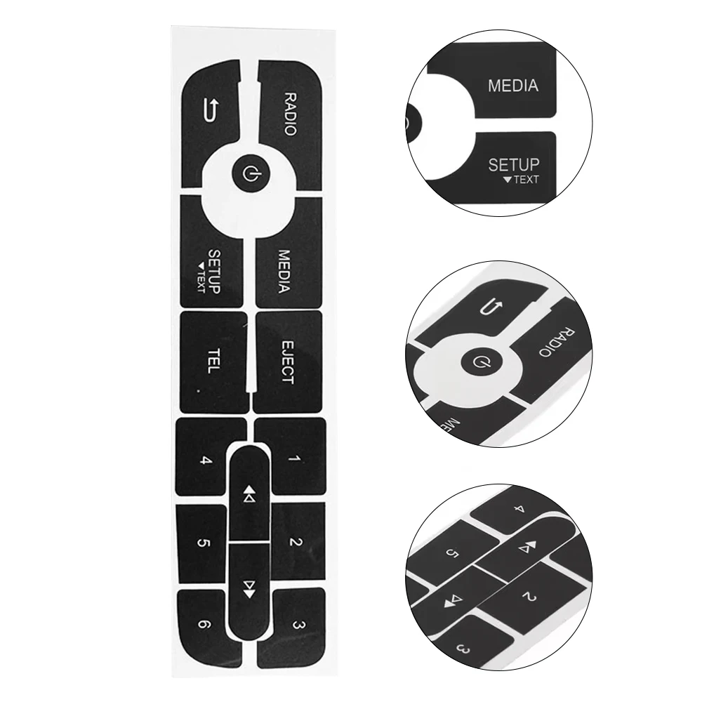 Autocollants de réparation pour boutons audio de radio CD de voiture, 1 pièce, 150x50mm, adaptés à Megane, Master, Scenic 3, pour véhicules LHD