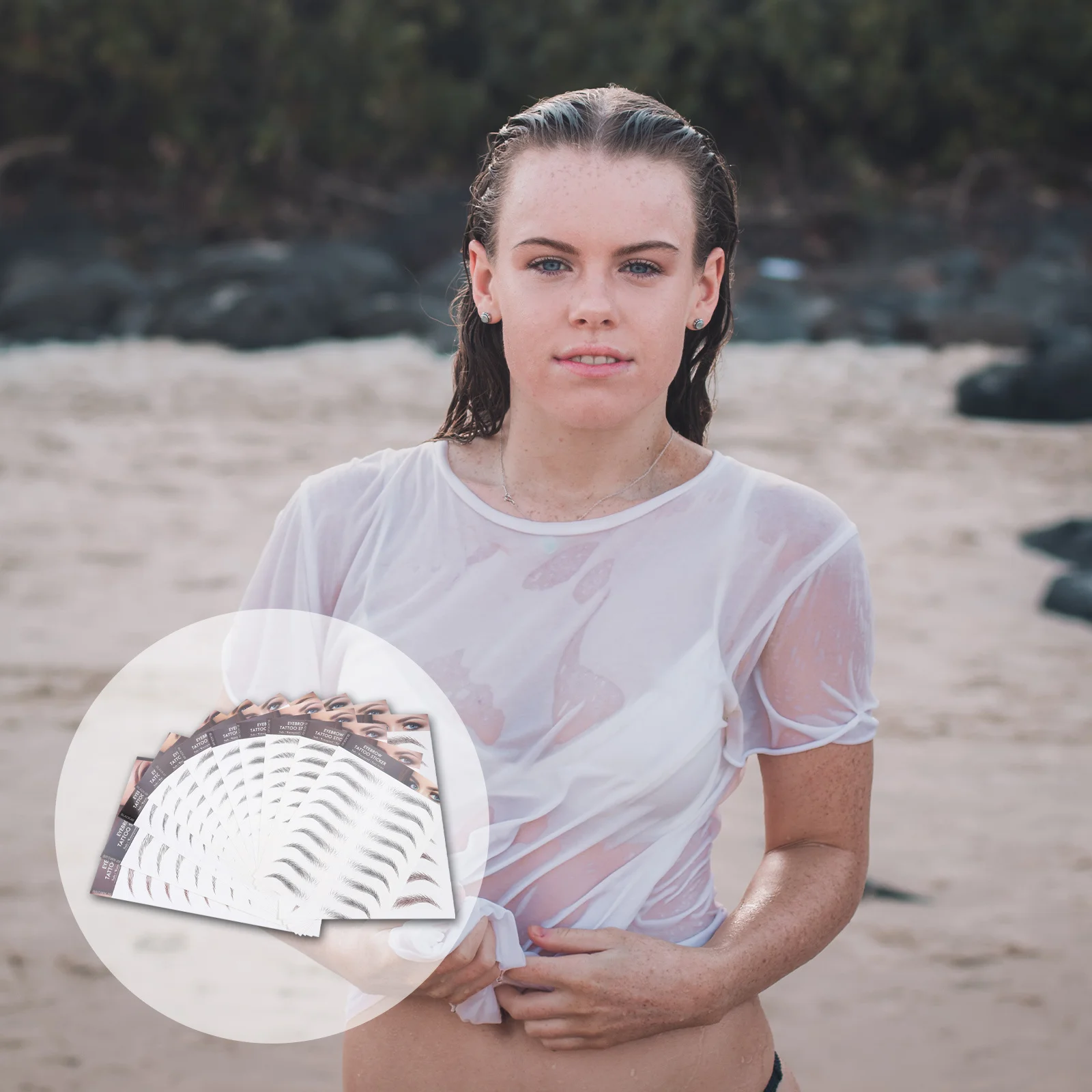 ملصقات الحاجب 6D تشبه الشعر مقاوم للماء الوشم الحاجب المؤقت للحواجب المتناثرة Patchy قابلة لإعادة الاستخدام ماكياج أداة الحاجب كاذبة #6