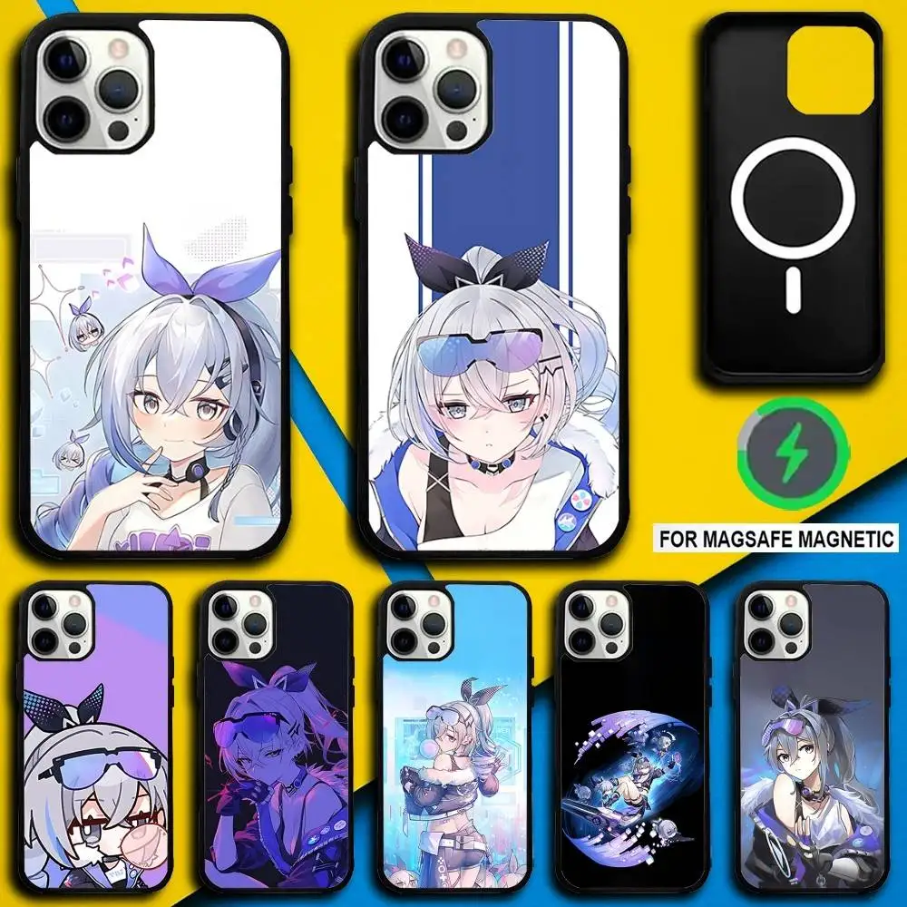 

H-Honkai Silver Game Wolf Phone Case For iPhone 16,15,14,13,12,11,Pro,Max,Plus,Mini,SE4,E Magnetic Magsafe Wireless Charging