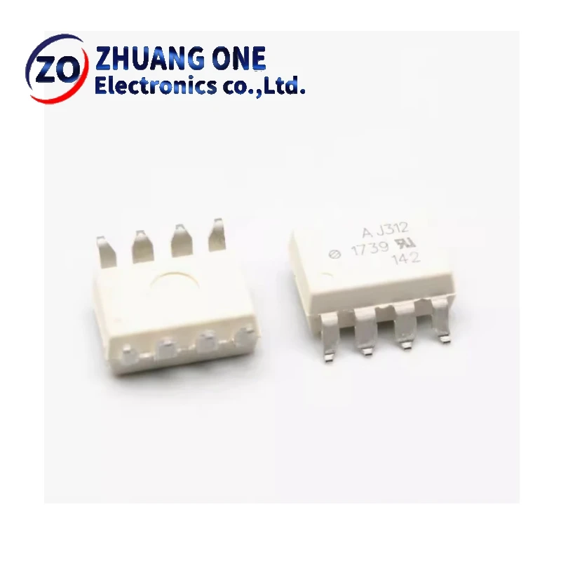 10pcs/lot Direct Plug Dip8 Chip HCPL-J312 Brand New & Original Logic Output Coupler for Aj312