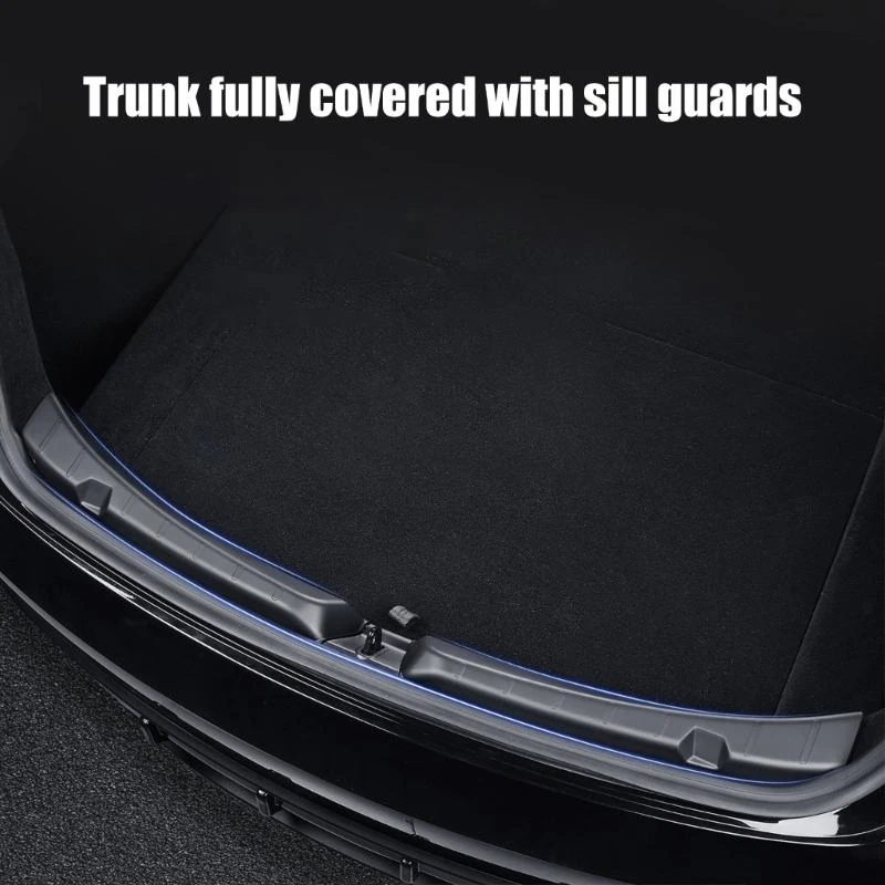 Y4UA Water Resistant Trunk Threshold Strips Vehicle Door Cover Scratchproof Lid