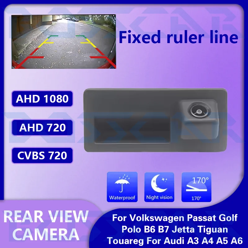 

AHD1080 Автомобильный багажник, ручка задней двери, камера заднего вида для Volkswagen Passat Golf Polo B6 B7 Jetta Tiguan Touareg для Audi A3 A4 A5 A6