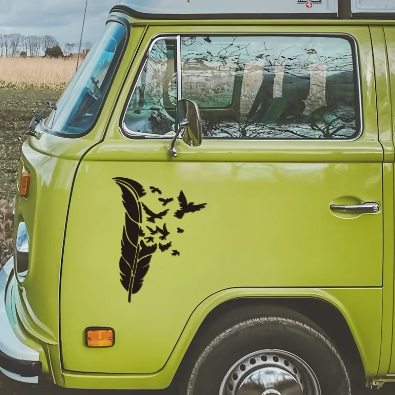 ريش حيوي يتحول إلى ملصقات إبداعية ومضحكة على شكل نسر لمحبي الرسوم المتحركة، جودة عالية للدراجات النارية والشاحنات والسيارات #3