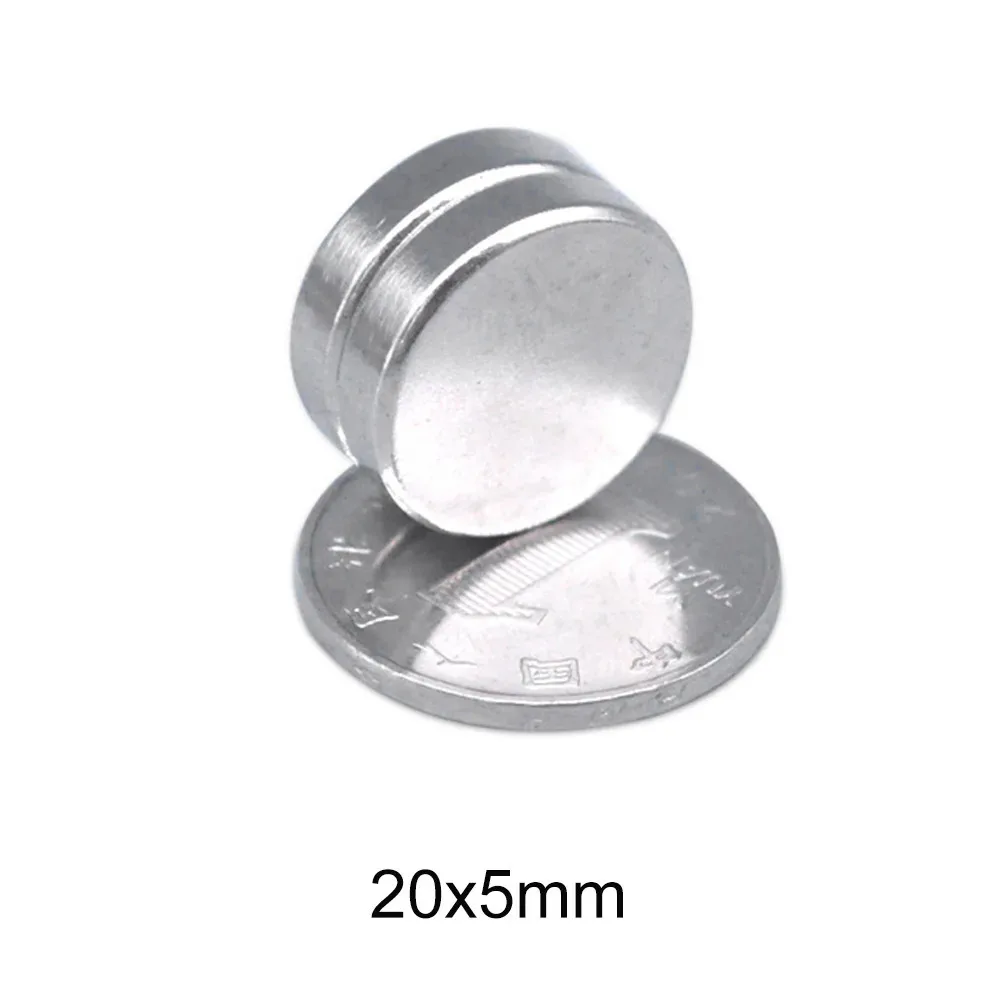 10/20/50/100/200/500 Pcs 20x5mm Powerful Magnets Neodymium Magnet For Fridge Small Magnets DIY Magnets For Fishing Circle Magnet