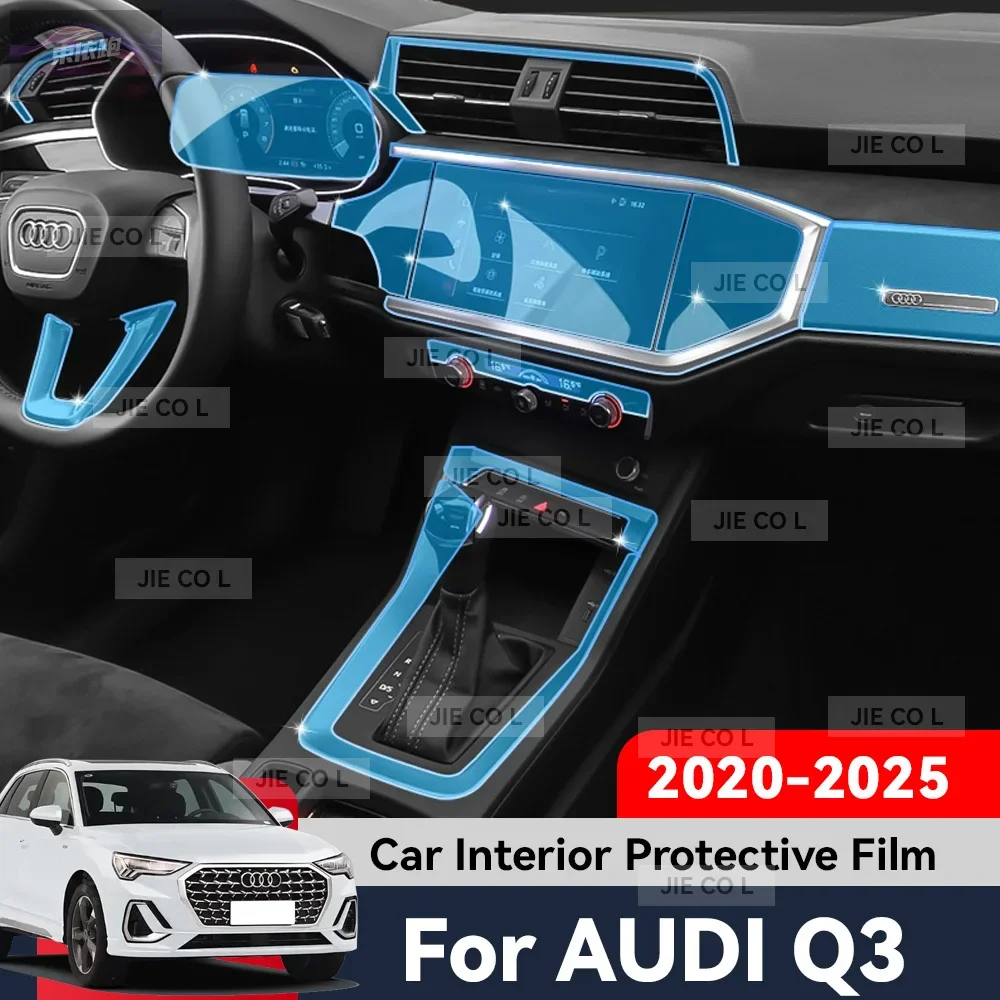 

For AUDI Q3 2020-2025 Car Interior Central Control Navigation Screen TPU Protector Film Anti Scratch Sticker Accessories PPF