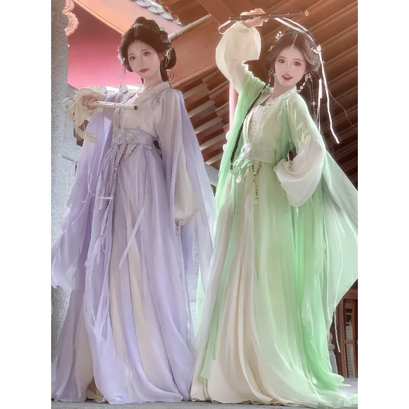 Hanfu Han elements waist-length embroidery Elegant Hanfu Elegant daily spring and summer models