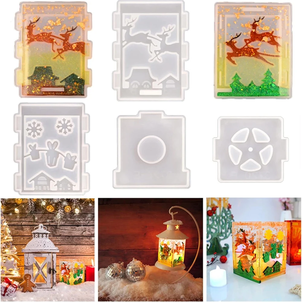 قالب سيليكون الراتنج - لوحة حائط ثلاثية الأبعاد على شكل رجل ثلج مع قالب عرض قابل للفتح للشموع التي تصنعها بنفسك والحرف اليدوية من راتنجات الجبس والإيبوكسي | دائم #2