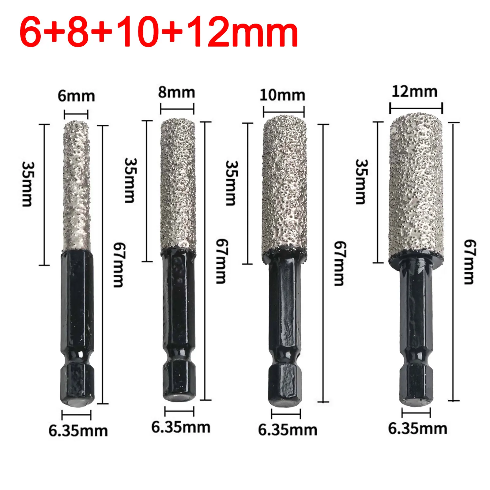 

Для мрамора с шестигранной ручкой, вакуумная пайка, сверла для строительных работ, 10 мм, сверление бетона, высокая эффективность