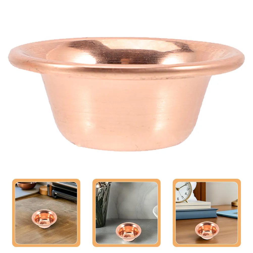 7Pcs Chinese Copper Offering Bowl Set Tibetan Buddhist Meditation Decor Burner Smudge Plate Prayer Ceremony