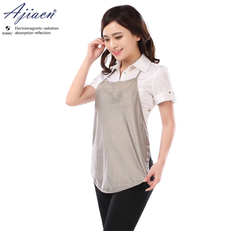 Genuine Electromagnetic radiation protective 100% silver fiber knitted fabric maternity apron EMF shielding Pregnant woman apron